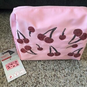 Lifestyle Cherries Make-up Bag - Pink